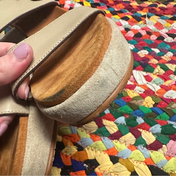 Donald J.Pliner Sport-i-Que Kerry Natural leather Wedge Women's Sandals Size 8 - Picture 3 of 14